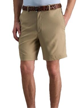 Haggar Men’s Cool 18® Pro Performance Flex 7-inch Short Size 32W khaki
